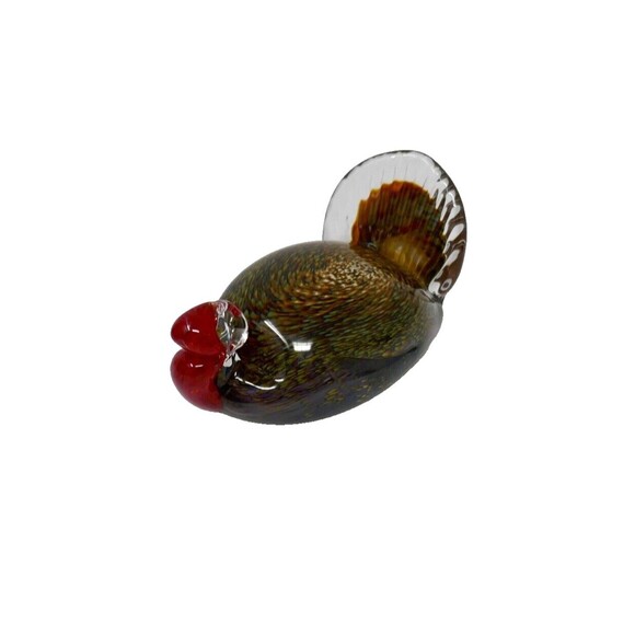 Epiphany Studios Art Glass Turkey Bird Paperweight Sculpture - Picture 5 of 10